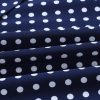 Retro Butterfly Sleeve Polka Dot Dress - Navy Blue - Material